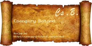 Csengery Botond névjegykártya